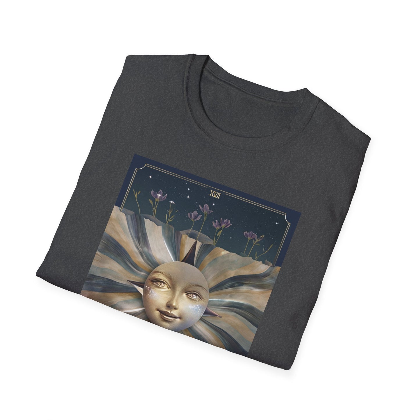 Boho Tarot Star Unisex Softstyle T-Shirt - Boho Vintage Art Tee