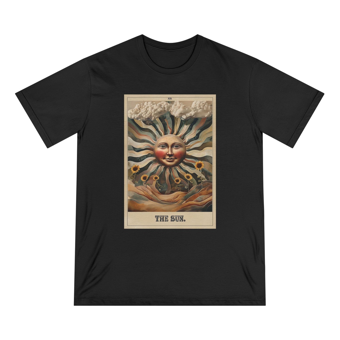 Sun Tarot-Infused Organic T-Shirt | Vintage Design for Nature Lovers
