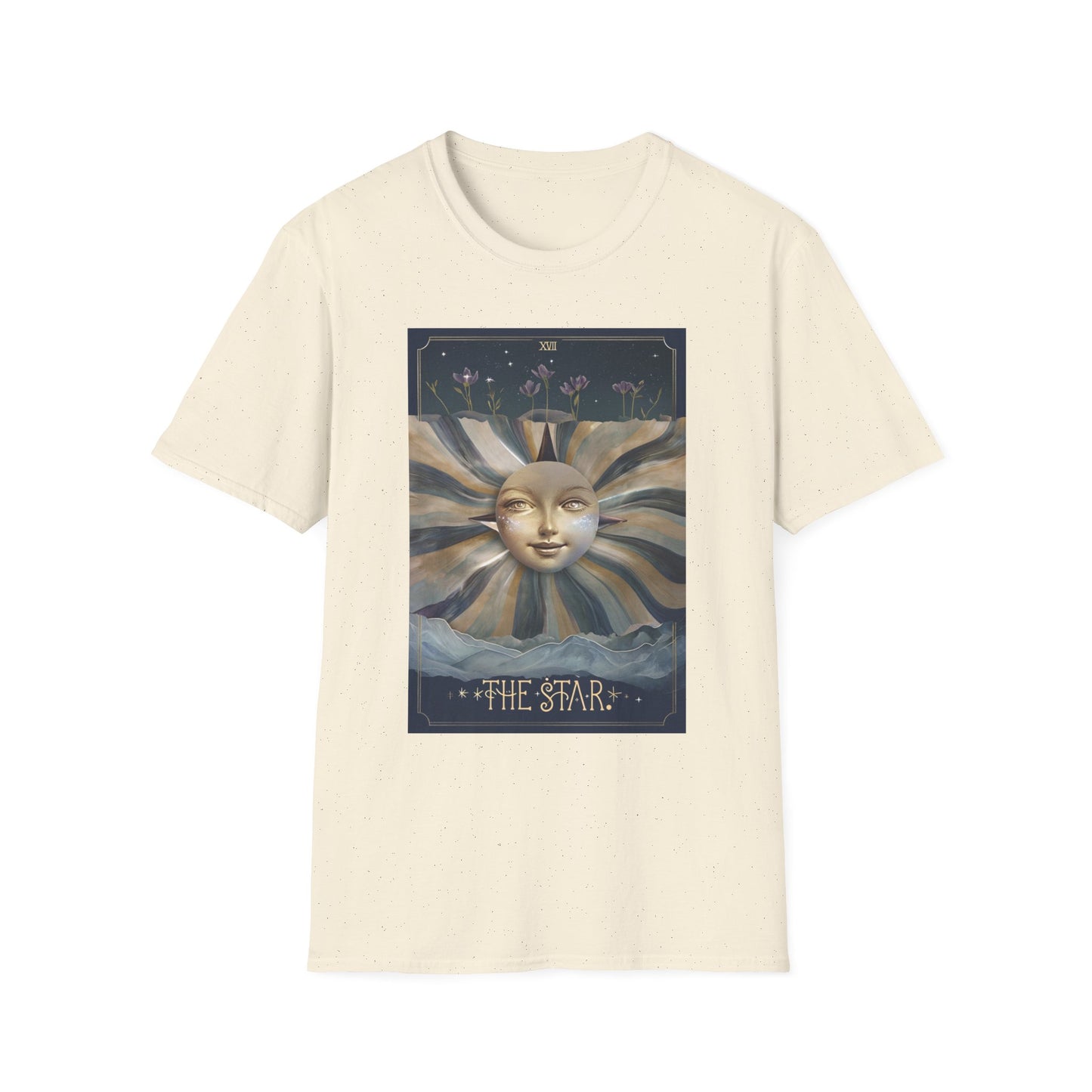 Boho Tarot Star Unisex Softstyle T-Shirt - Boho Vintage Art Tee