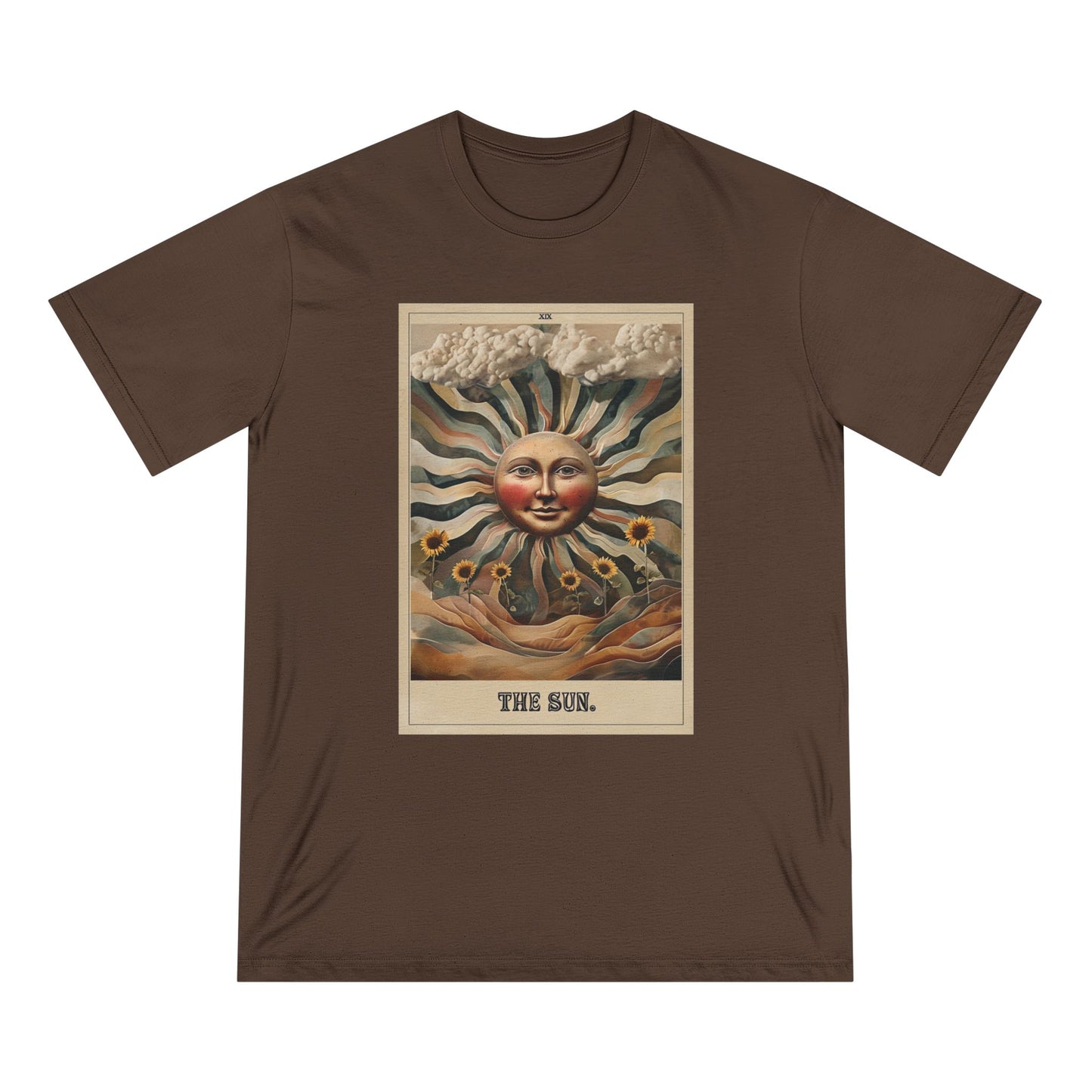 Sun Tarot-Infused Organic T-Shirt | Vintage Design for Nature Lovers