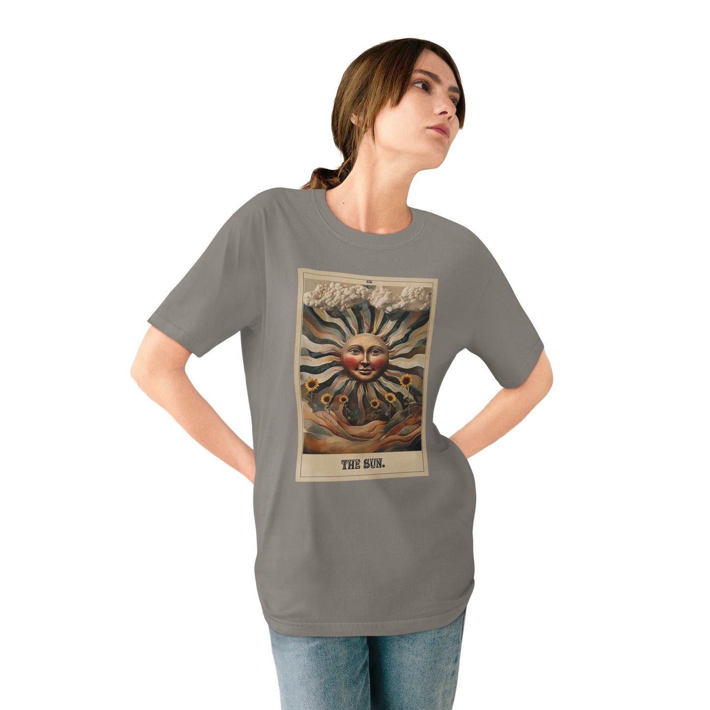 Sun Tarot-Infused Organic T-Shirt | Vintage Design for Nature Lovers