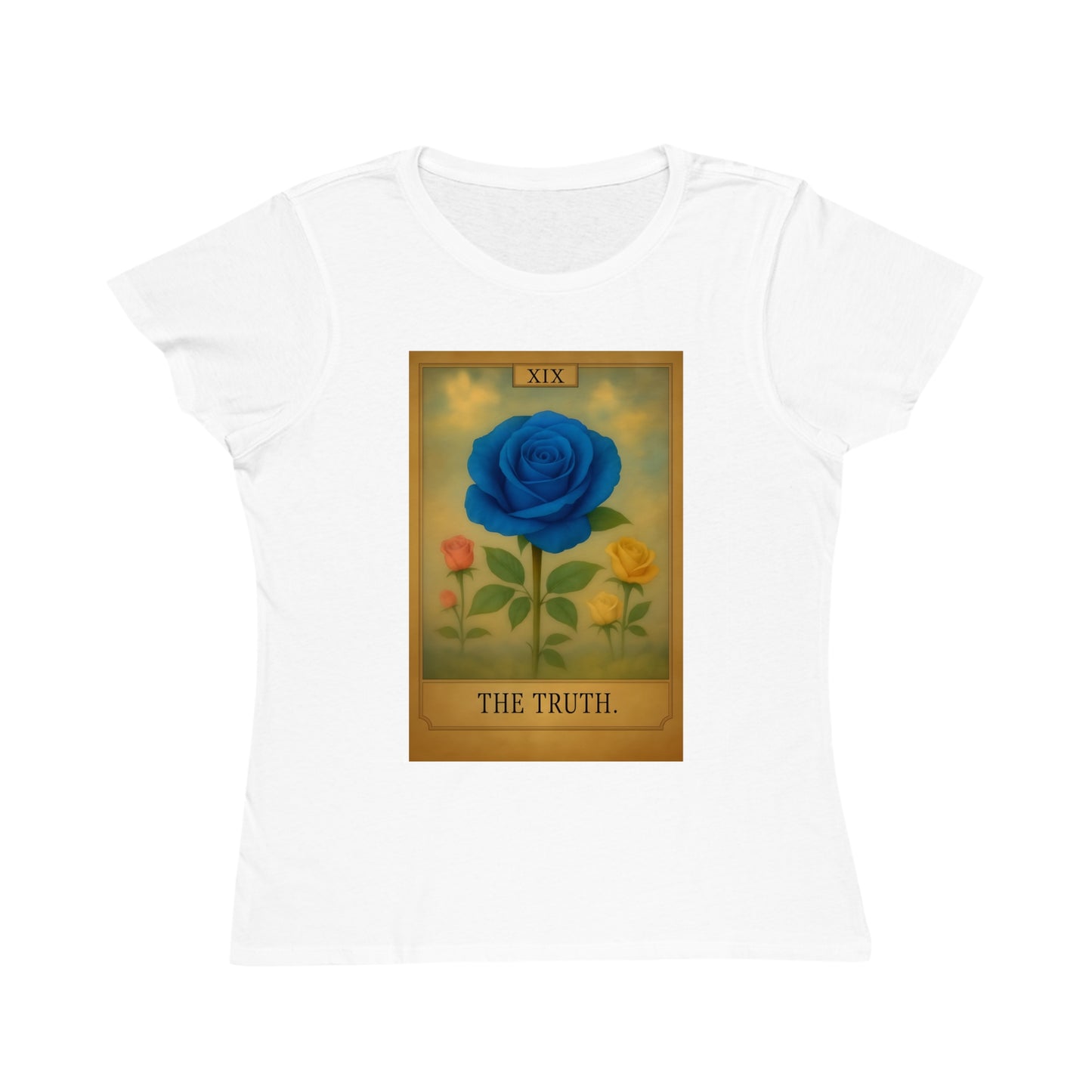 Vintage Blue Rose Truth T-Shirt - Bohemian Style, Gift for Her, Casual Wear, Spring Fashion, Nature Lover's Tee