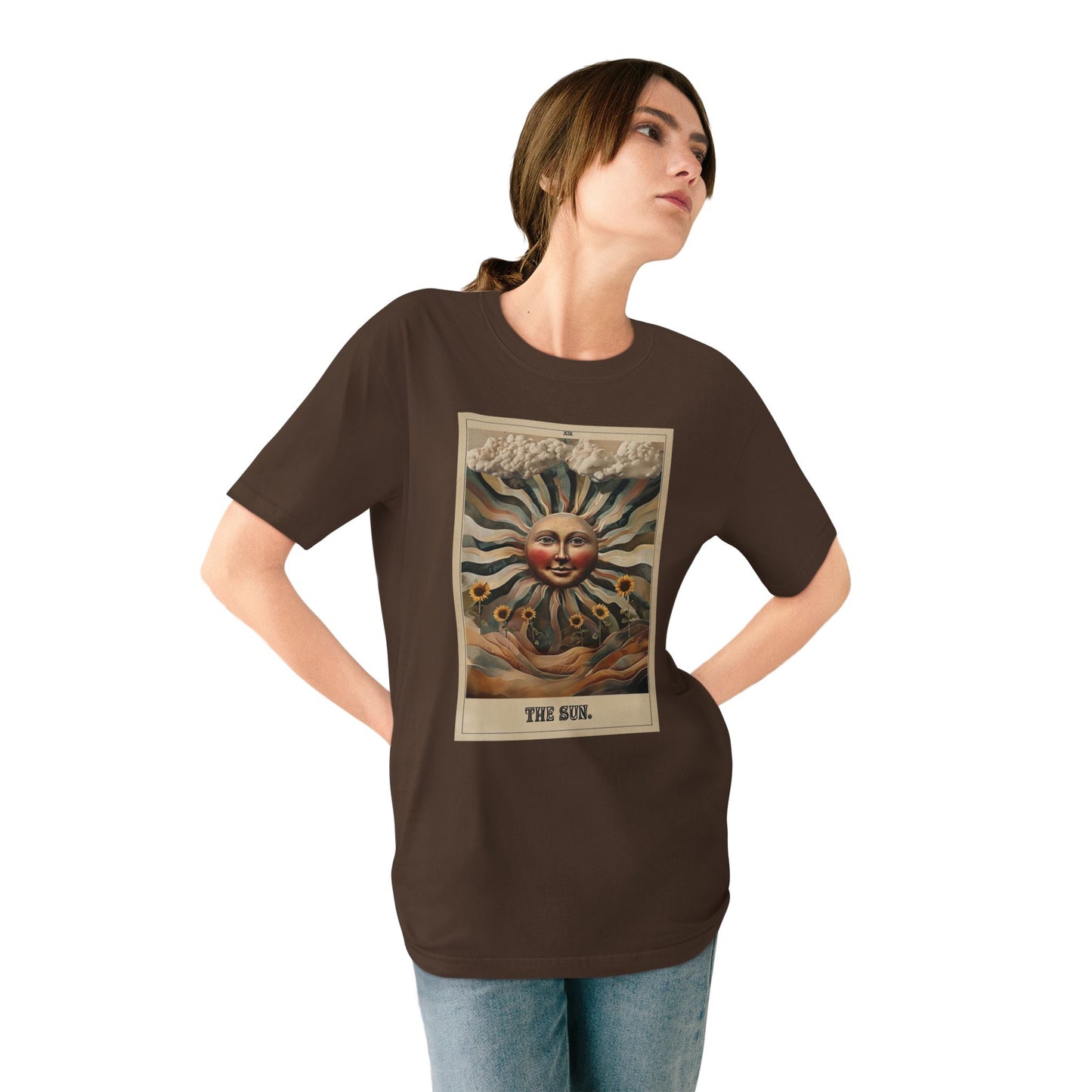 Sun Tarot-Infused Organic T-Shirt | Vintage Design for Nature Lovers
