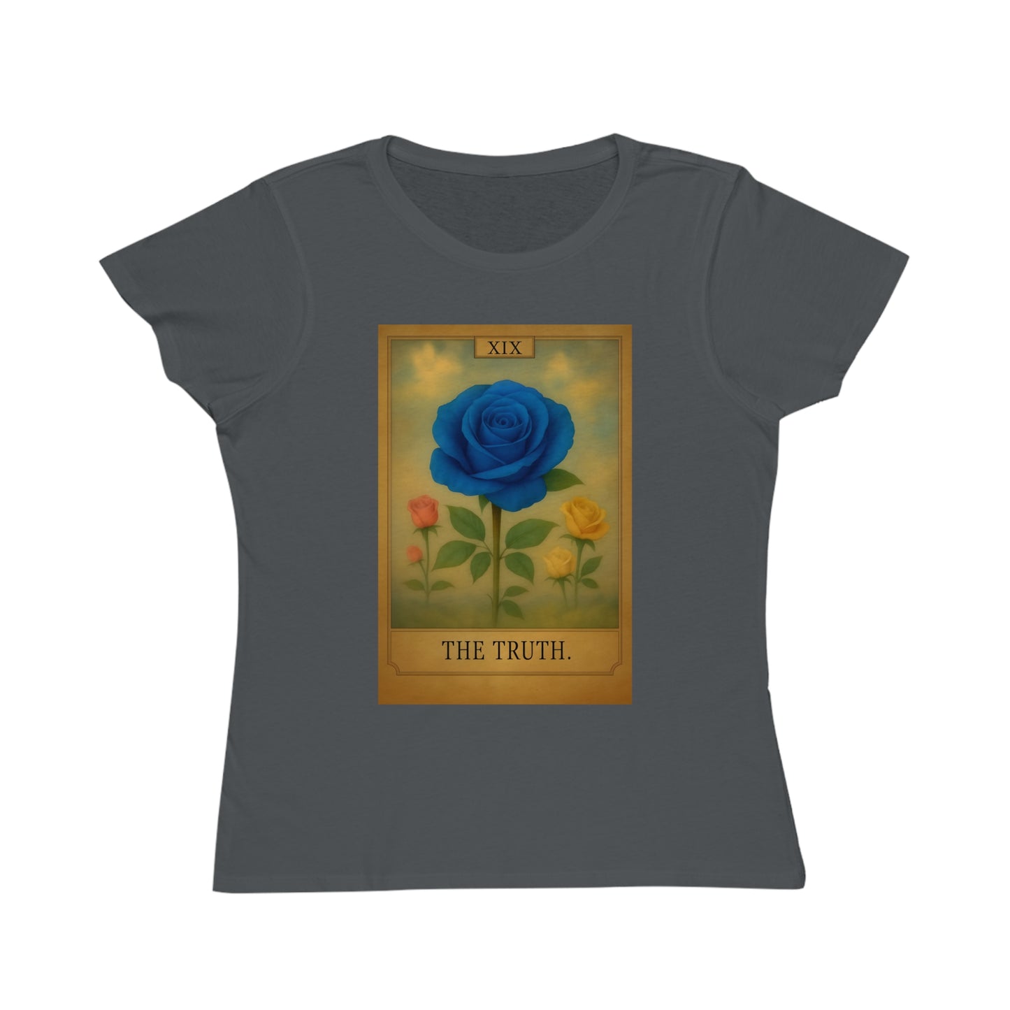 Vintage Blue Rose Truth T-Shirt - Bohemian Style, Gift for Her, Casual Wear, Spring Fashion, Nature Lover's Tee