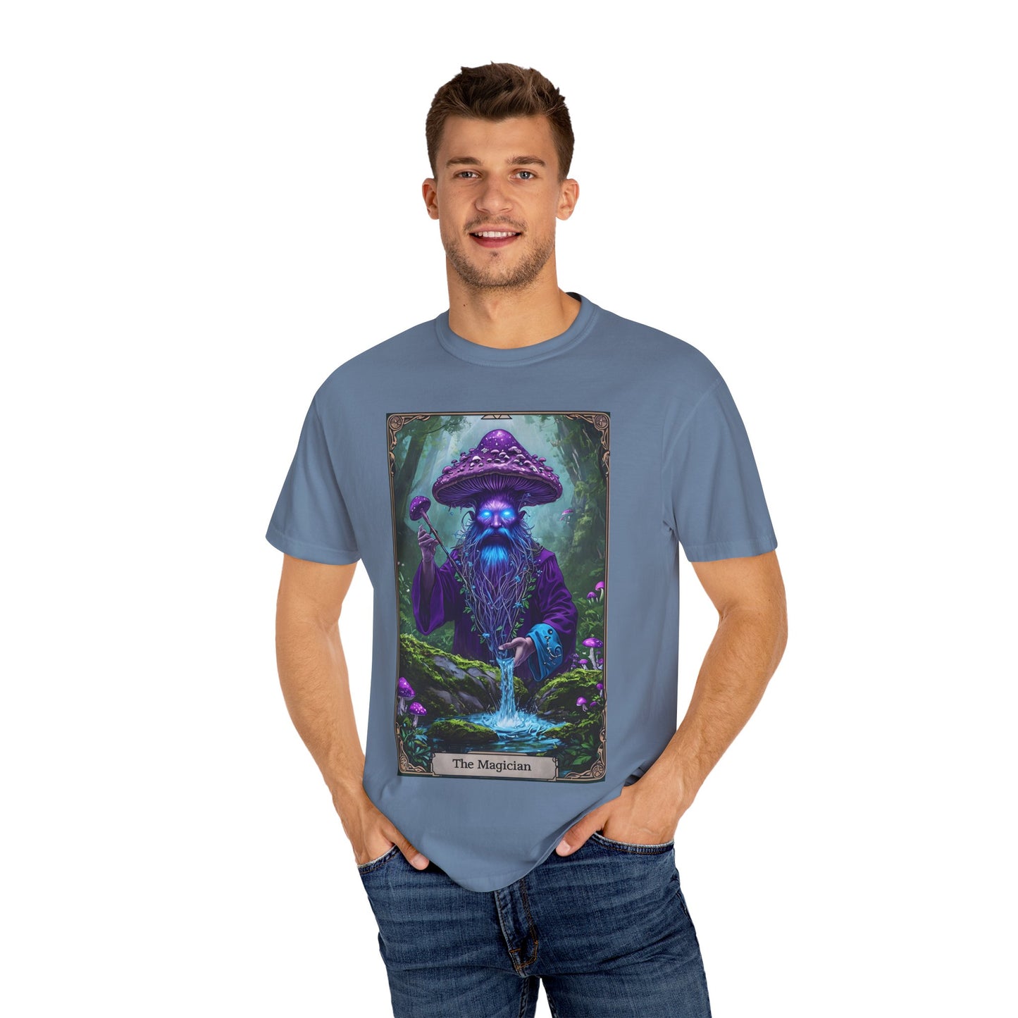 Mystical Sorcerer Tee, Magic Themed Shirt, Unisex Graphic T-Shirt, Gift for Wizards, Halloween Costume Top, Fantasy Apparel