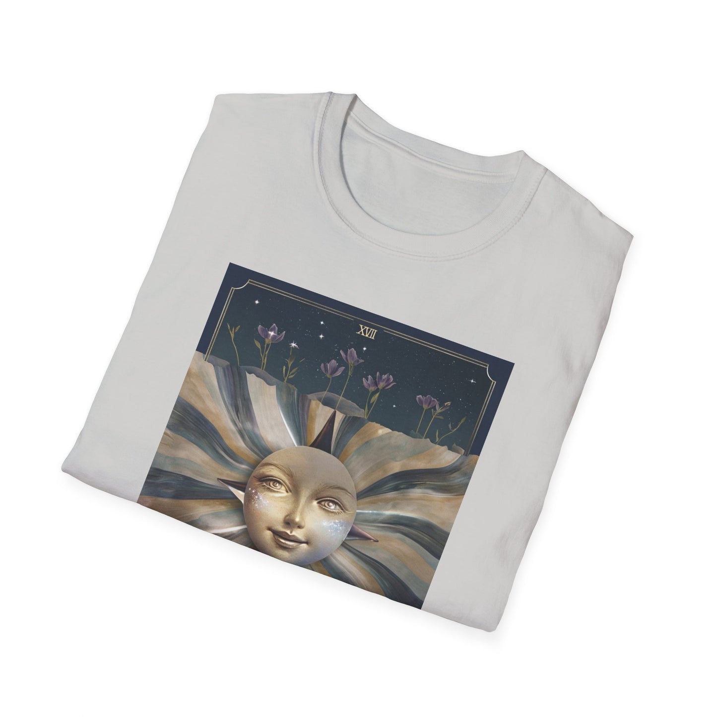 Boho Tarot Star Unisex Softstyle T-Shirt - Boho Vintage Art Tee
