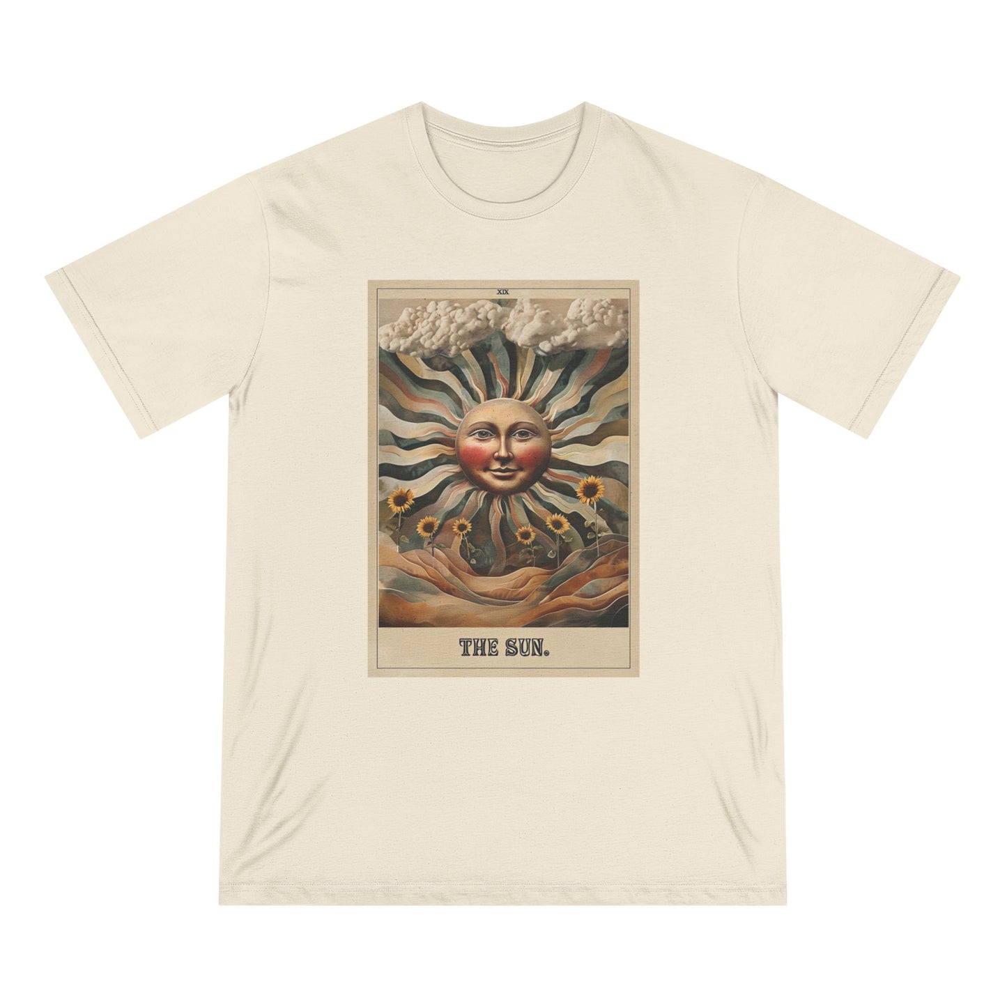Sun Tarot-Infused Organic T-Shirt | Vintage Design for Nature Lovers