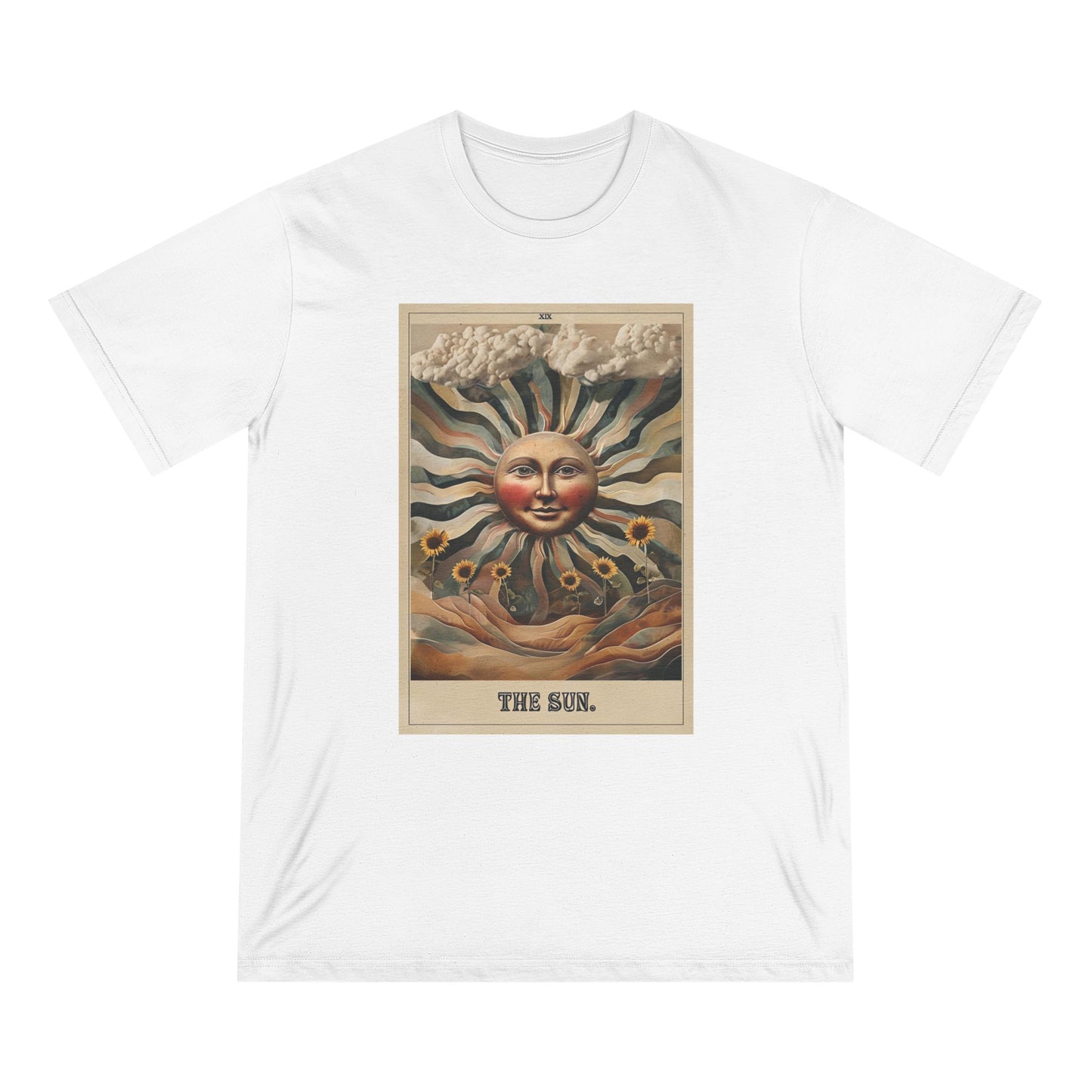 Sun Tarot-Infused Organic T-Shirt | Vintage Design for Nature Lovers
