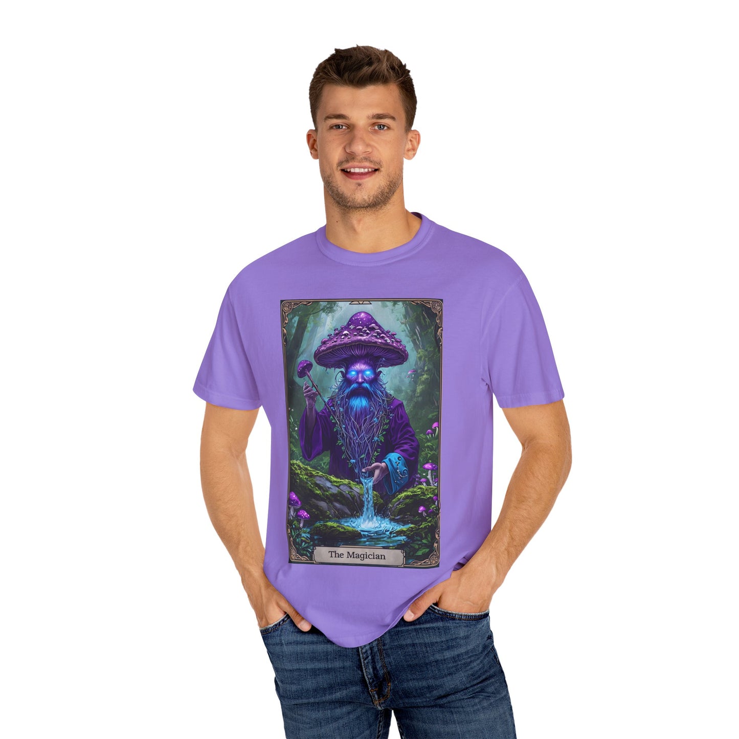 Mystical Sorcerer Tee, Magic Themed Shirt, Unisex Graphic T-Shirt, Gift for Wizards, Halloween Costume Top, Fantasy Apparel
