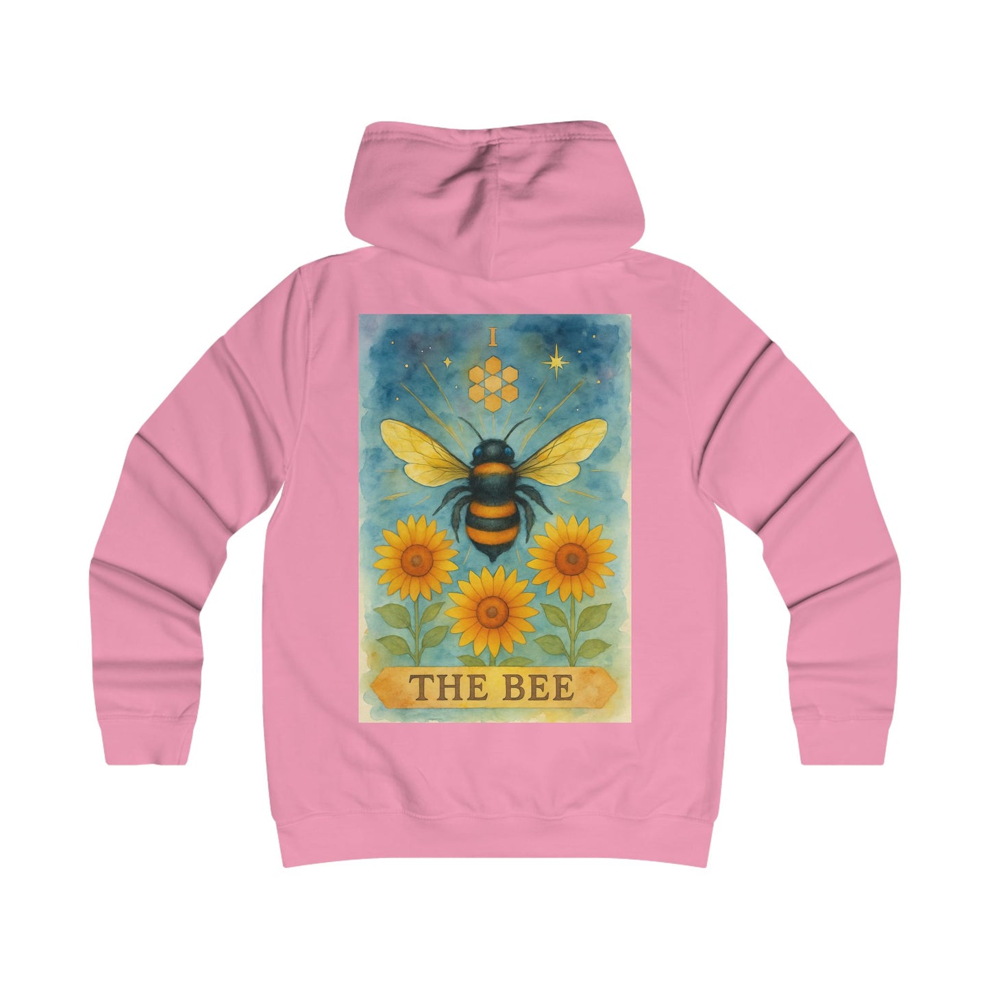 Girlie Bee Graphic Hoodie - Cozy Fashion for College Students, Casual Wear, Spring Outfits, Gift for Her, Bee Lovers