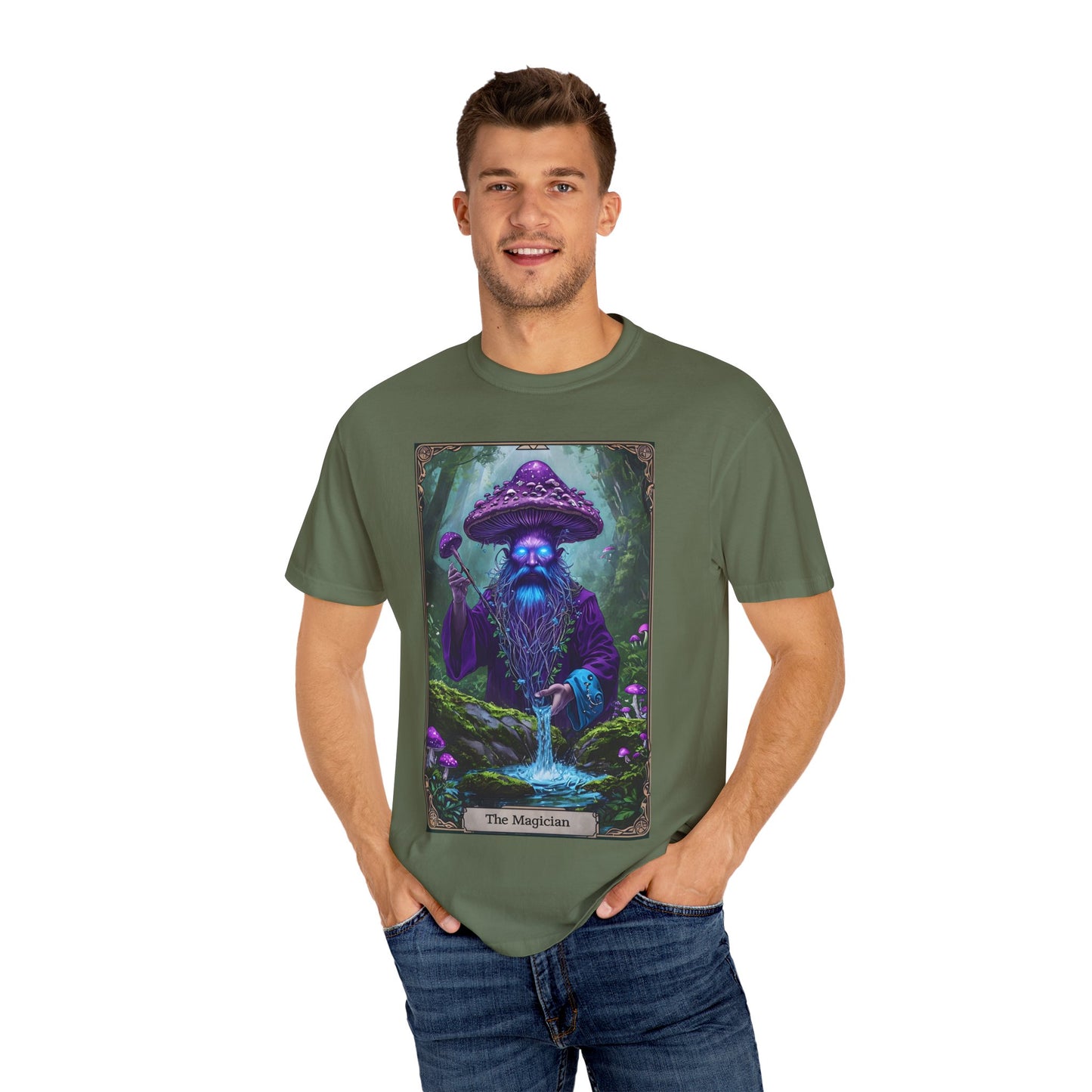 Mystical Sorcerer Tee, Magic Themed Shirt, Unisex Graphic T-Shirt, Gift for Wizards, Halloween Costume Top, Fantasy Apparel