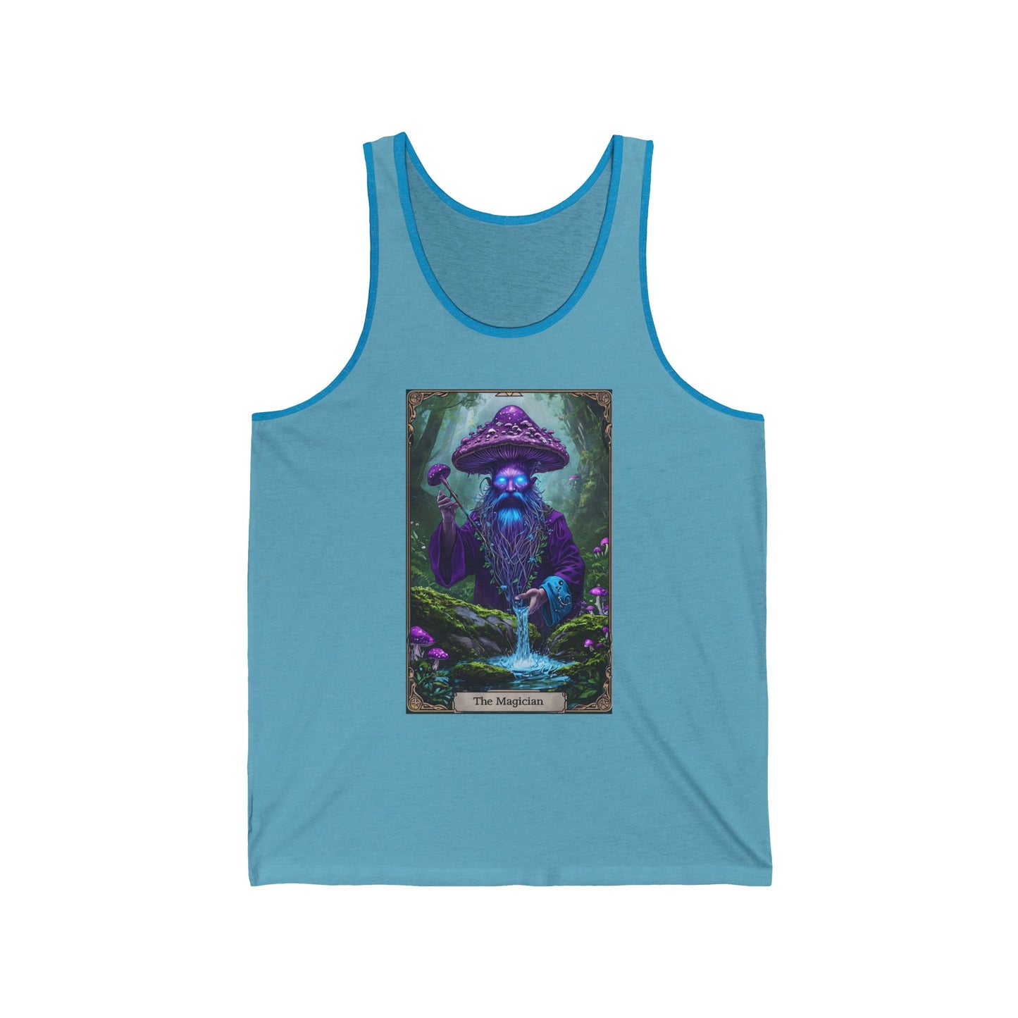 Magician Tarot Tank Top, Unisex Jersey Tank, Festival Wear, Summer Vibes, Bohemian Apparel, Gifts for Nature Lovers