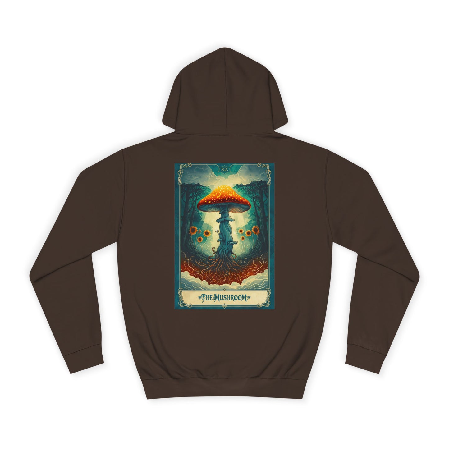 Mystical Mushroom Unisex College Hoodie - Cozy and Whimsical Design