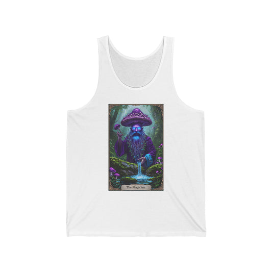 Magician Tarot Tank Top, Unisex Jersey Tank, Festival Wear, Summer Vibes, Bohemian Apparel, Gifts for Nature Lovers