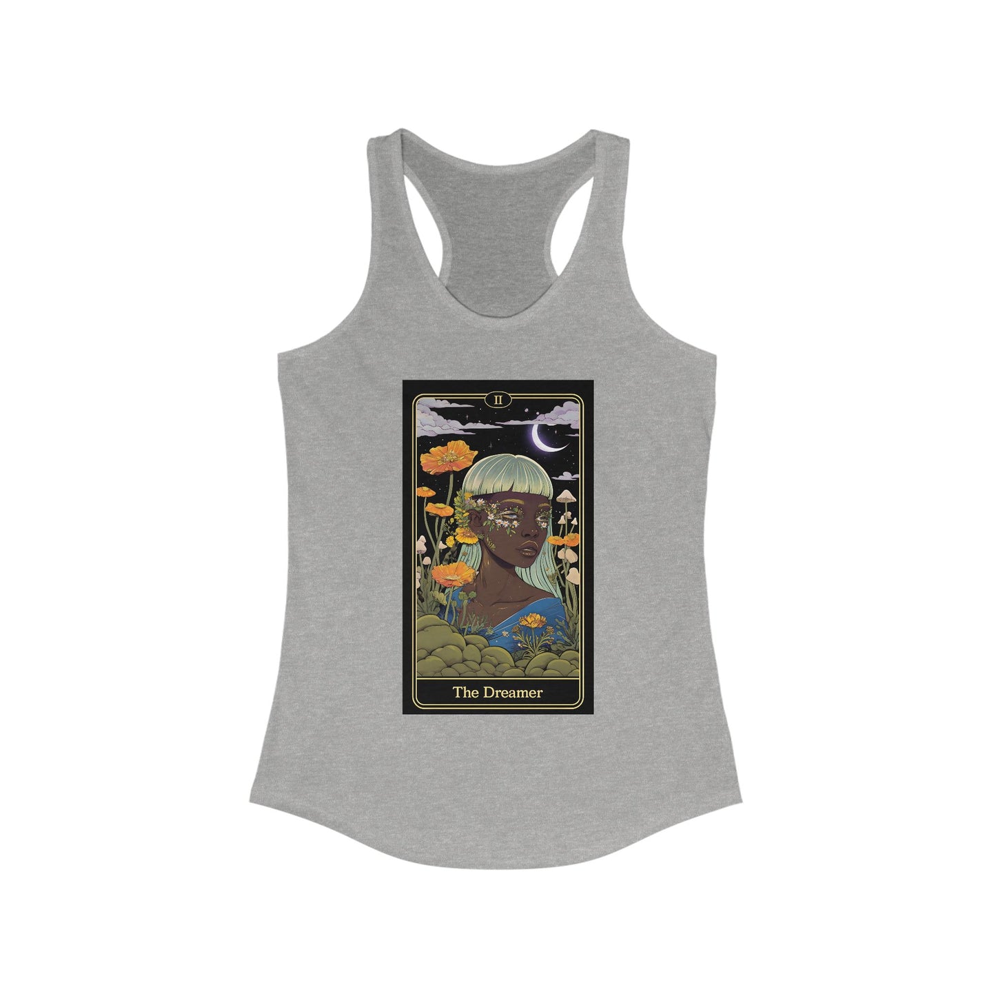 The Dreamer Tarot Women's Racerback Tank - The Dreamer, Zodiac Apparel, Summer Wear, Gift for Astrology Lovers, Festival Top