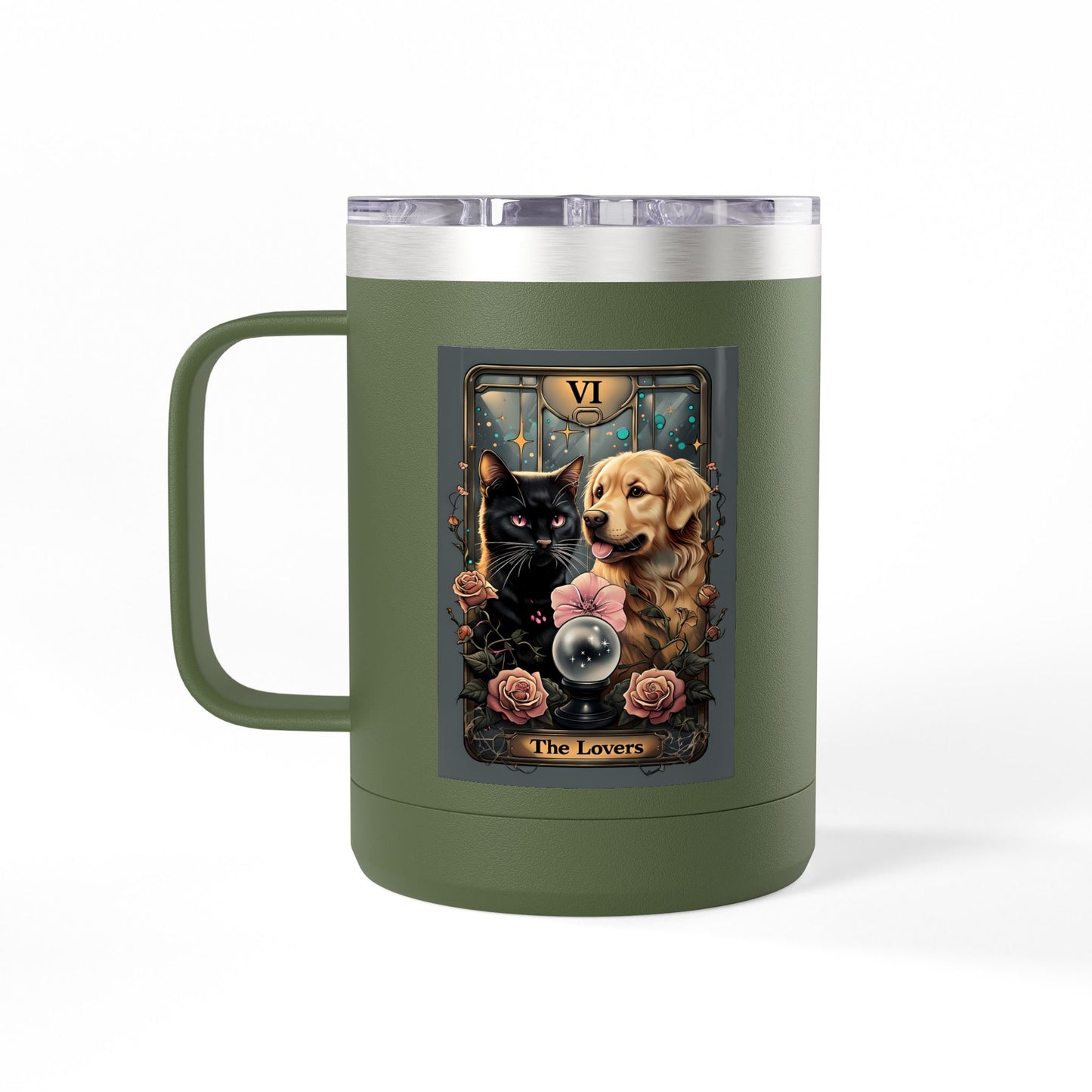 Charming Pet Lovers Coffee Mug Tumbler | Gift for Dog and Cat Owners | Fun Beverage Container | Pet Owners' Collection, Animal Lovers [...]