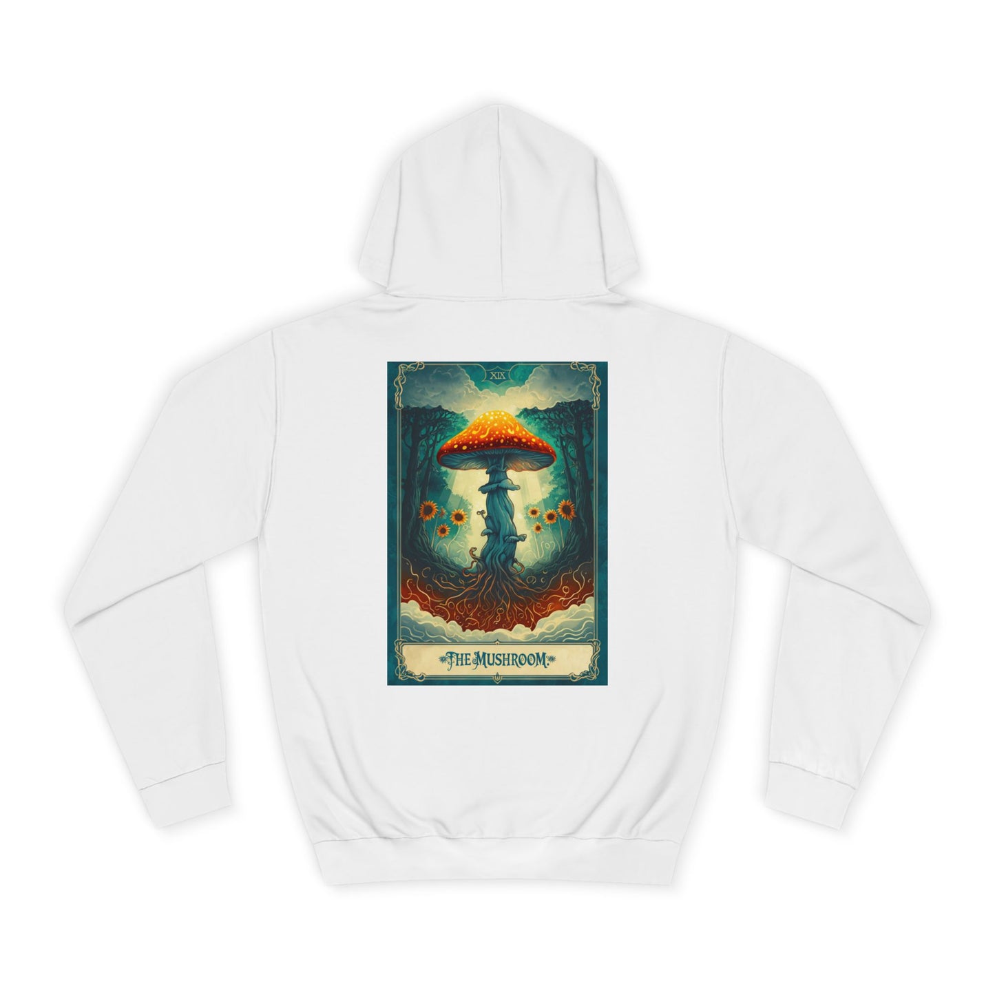 Mystical Mushroom Unisex College Hoodie - Cozy and Whimsical Design