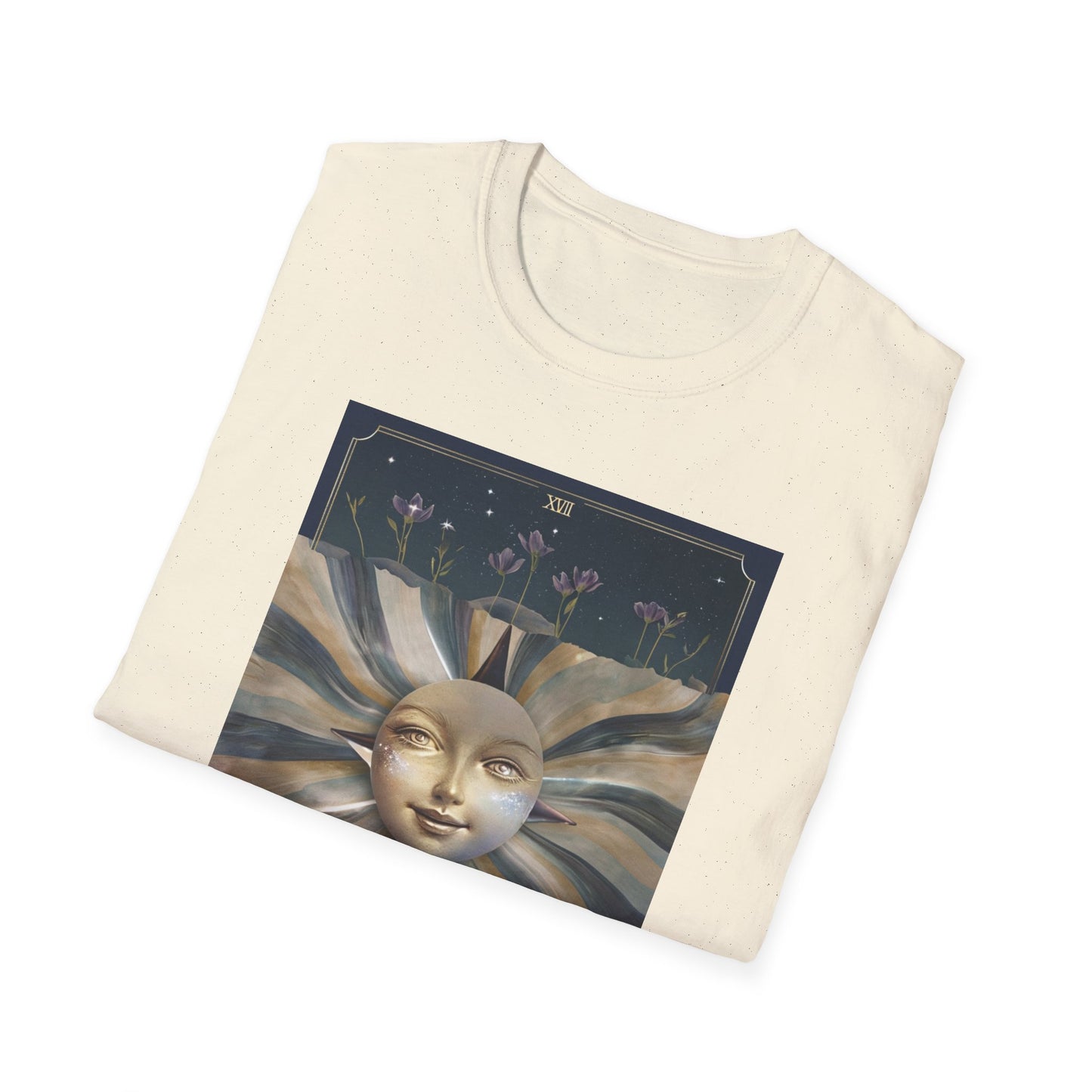 Boho Tarot Star Unisex Softstyle T-Shirt - Boho Vintage Art Tee