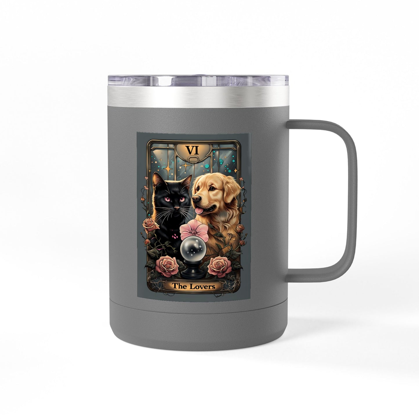 Charming Pet Lovers Coffee Mug Tumbler | Gift for Dog and Cat Owners | Fun Beverage Container | Pet Owners' Collection, Animal Lovers [...]