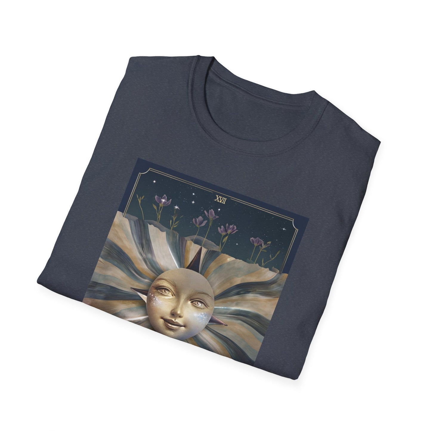 Boho Tarot Star Unisex Softstyle T-Shirt - Boho Vintage Art Tee