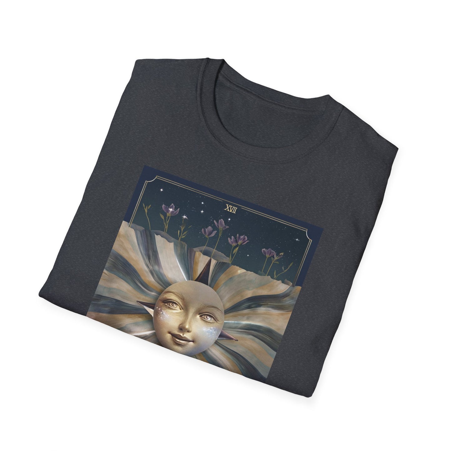 Boho Tarot Star Unisex Softstyle T-Shirt - Boho Vintage Art Tee