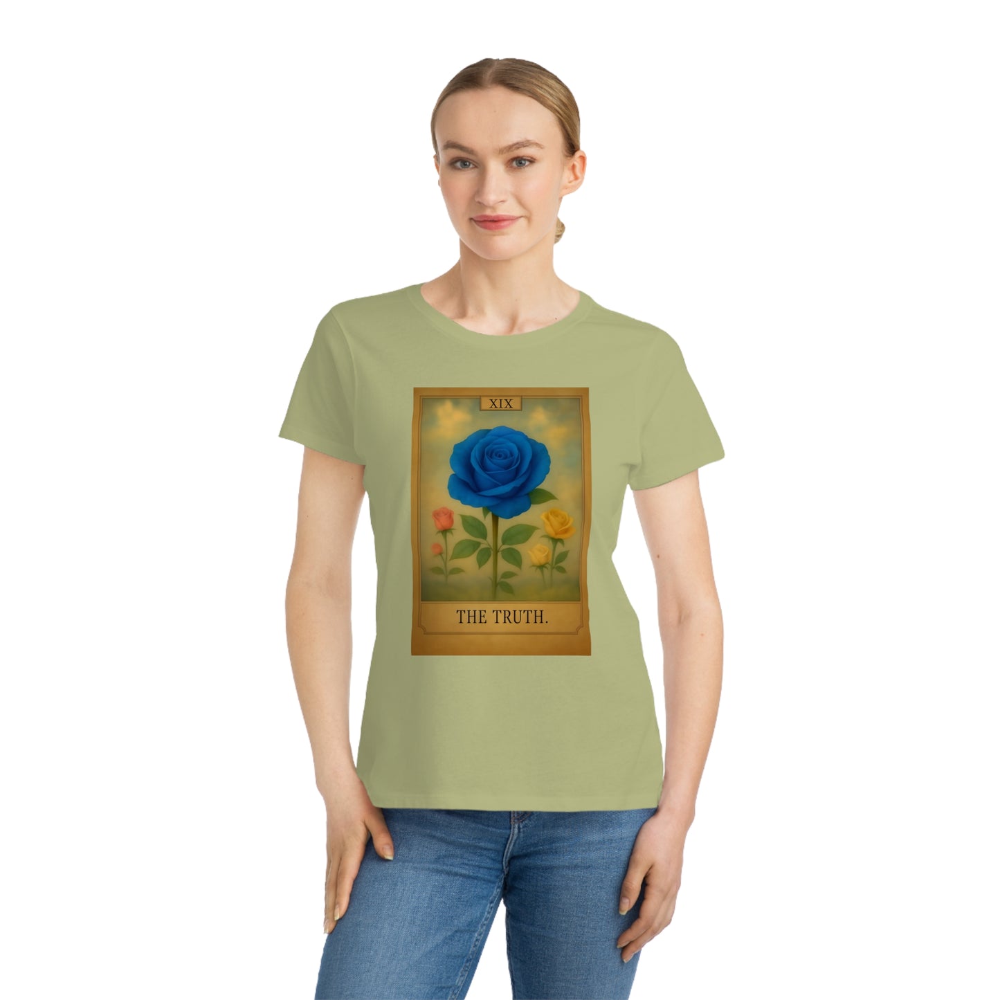 Vintage Blue Rose Truth T-Shirt - Bohemian Style, Gift for Her, Casual Wear, Spring Fashion, Nature Lover's Tee