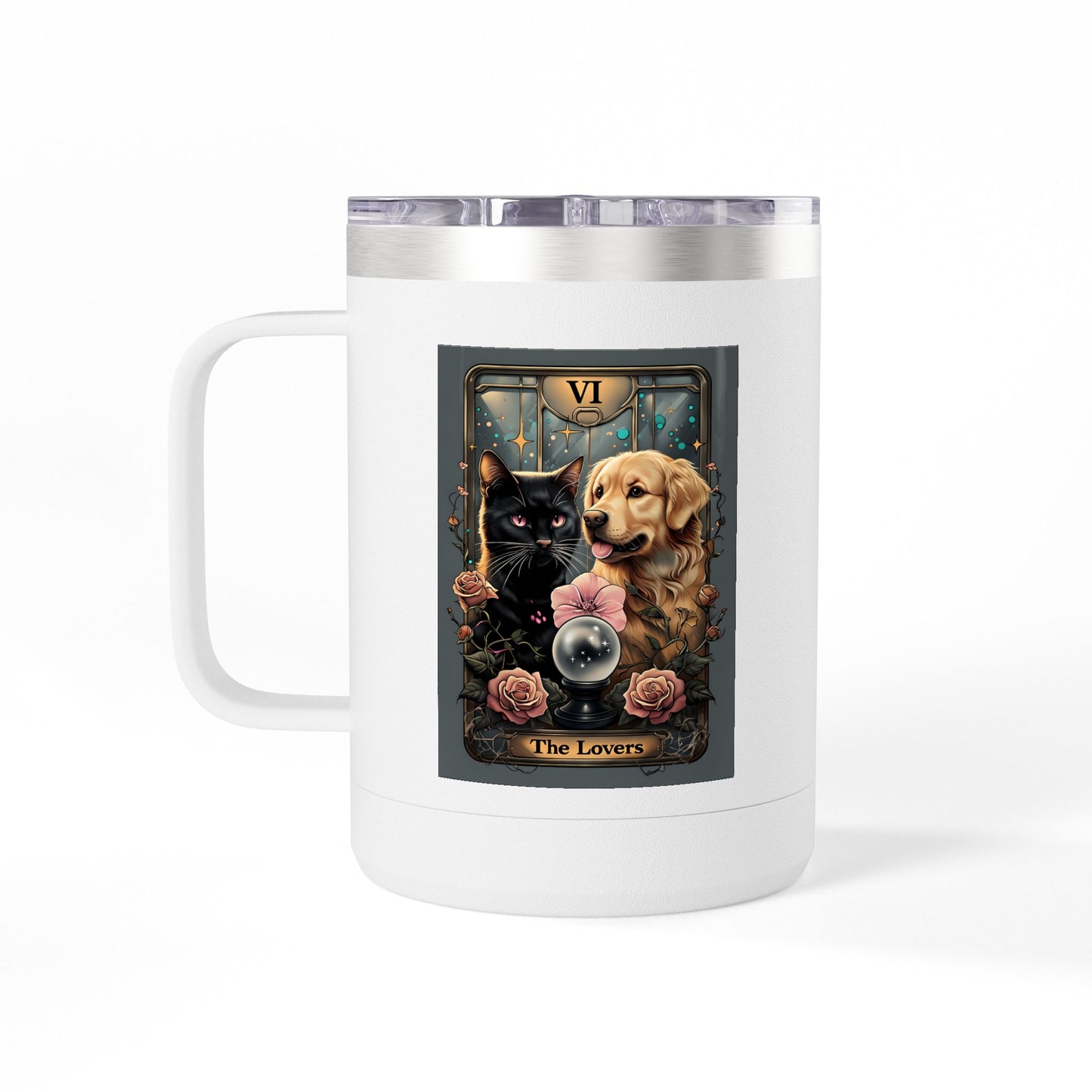 Charming Pet Lovers Coffee Mug Tumbler | Gift for Dog and Cat Owners | Fun Beverage Container | Pet Owners' Collection, Animal Lovers [...]