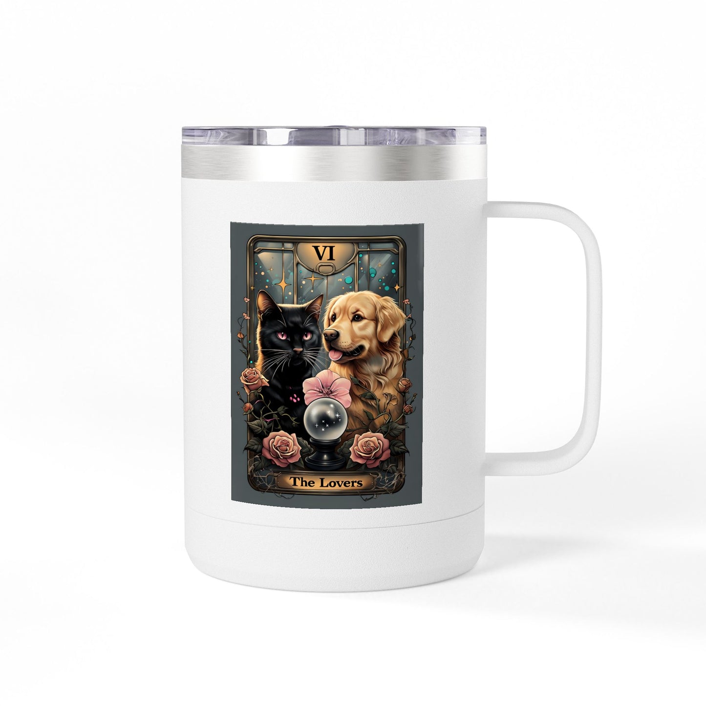 Charming Pet Lovers Coffee Mug Tumbler | Gift for Dog and Cat Owners | Fun Beverage Container | Pet Owners' Collection, Animal Lovers [...]