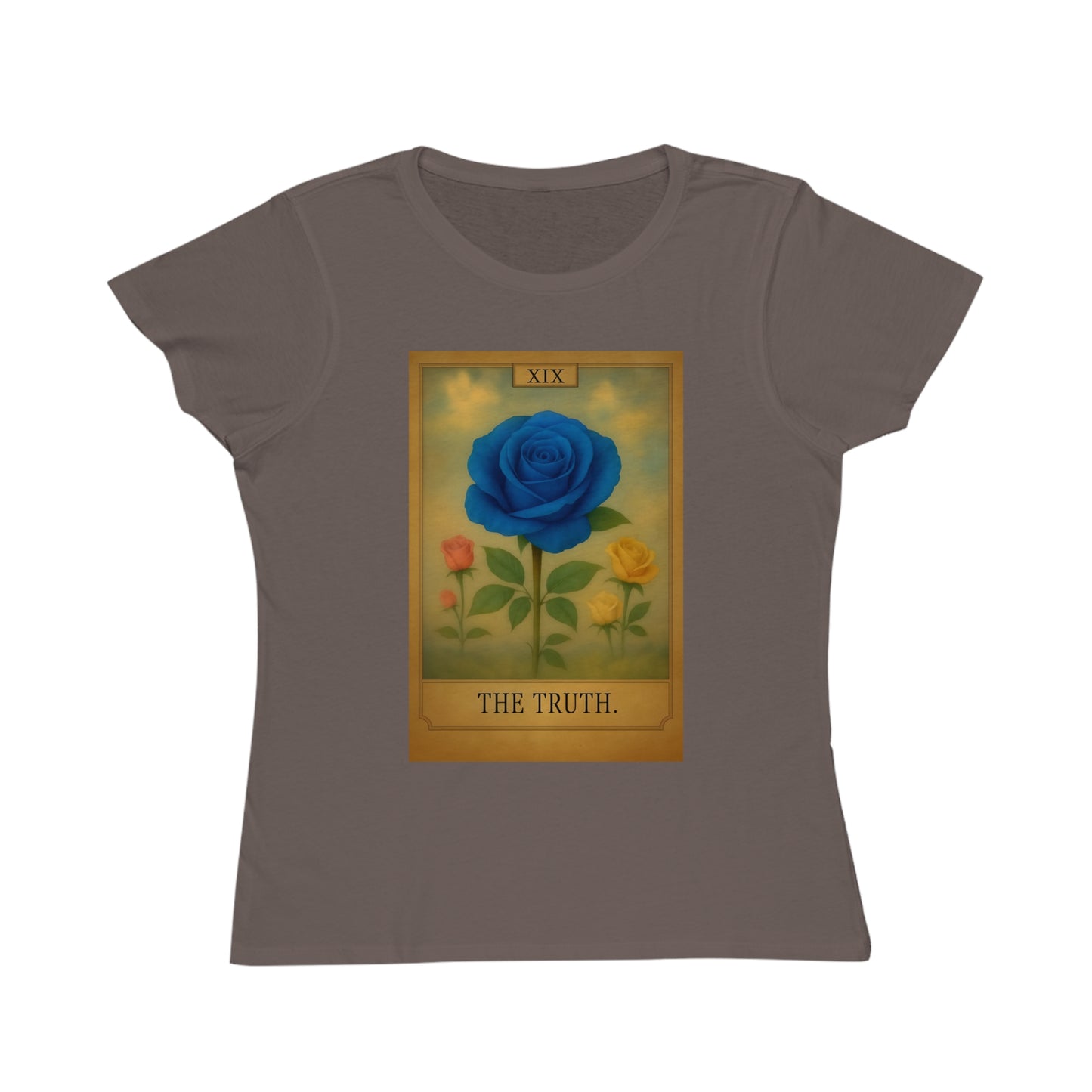 Vintage Blue Rose Truth T-Shirt - Bohemian Style, Gift for Her, Casual Wear, Spring Fashion, Nature Lover's Tee