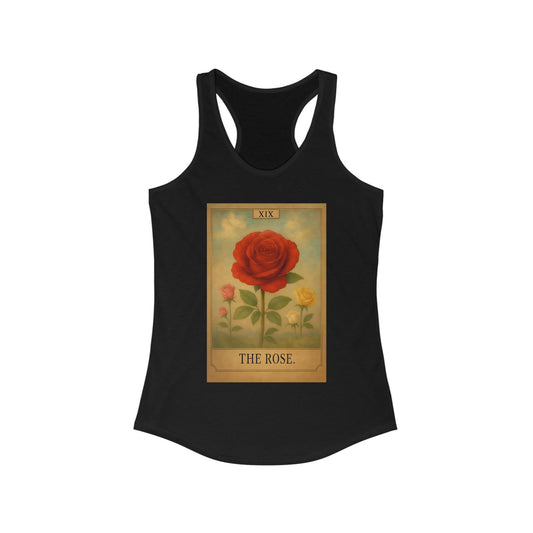 Vintage Floral Rose Racerback Tank Top, Women's Summer Top, Casual Wear, Gift for Her, Floral Design, Aesthetic Shirt