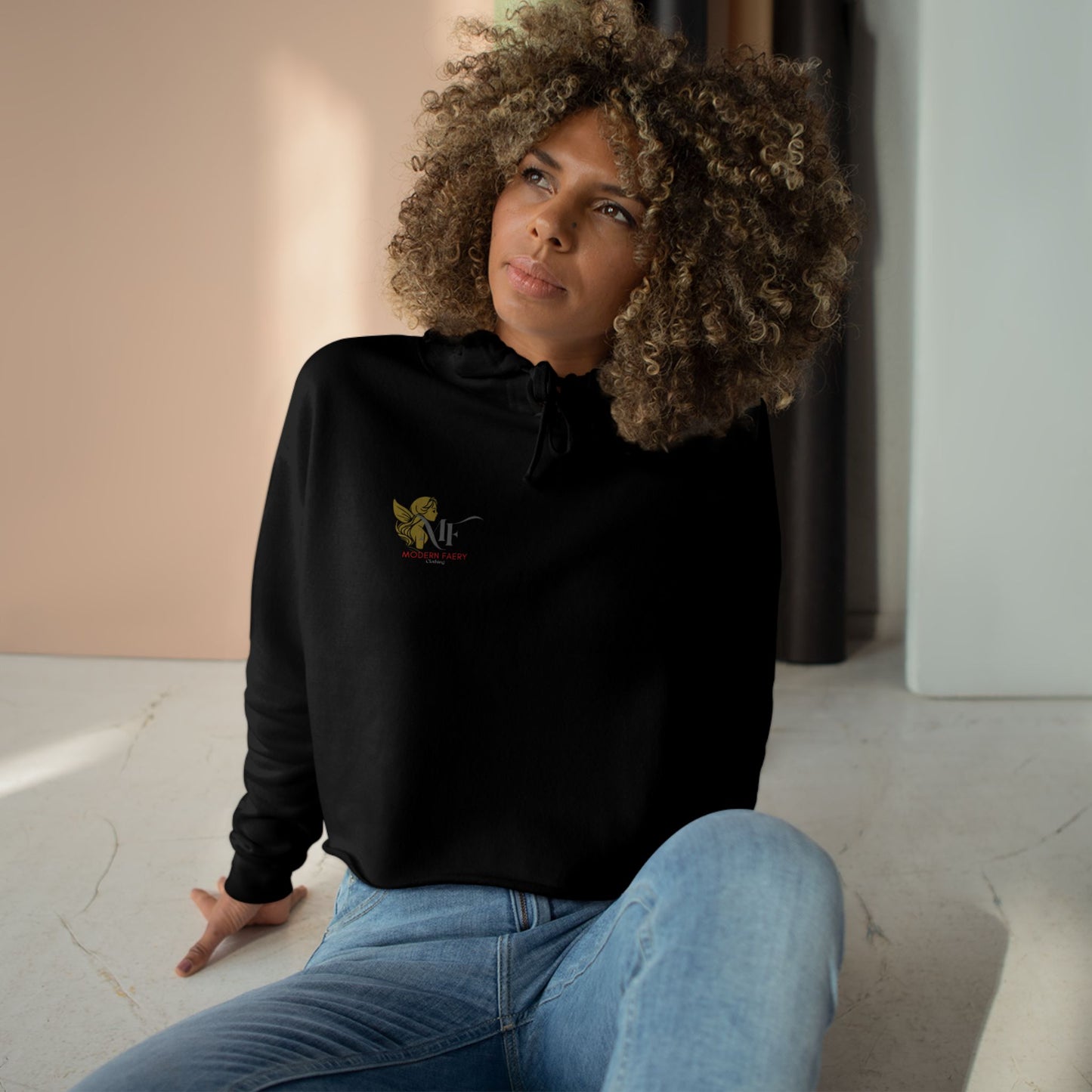 Coven Support Your Local Crop Hoodie - Witchy Aesthetic for Casual Wear