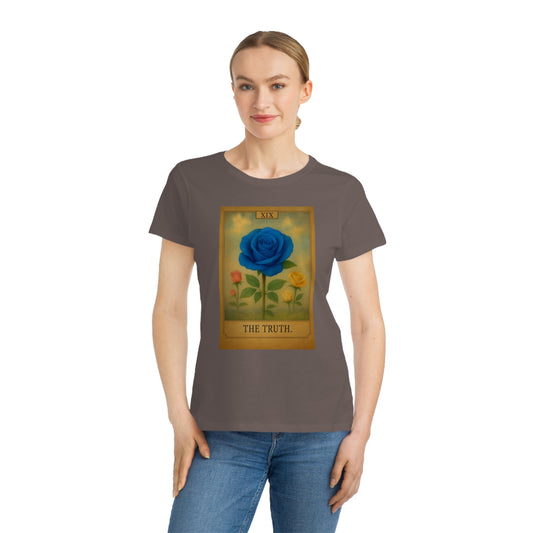 Vintage Blue Rose Truth T-Shirt - Bohemian Style, Gift for Her, Casual Wear, Spring Fashion, Nature Lover's Tee