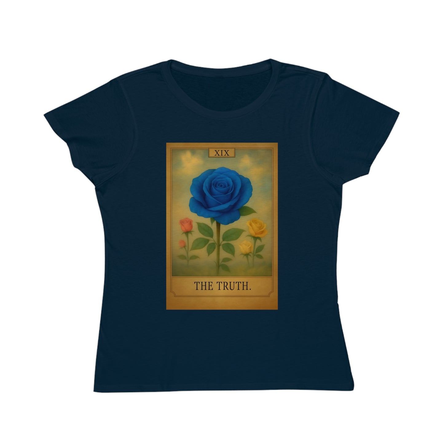 Vintage Blue Rose Truth T-Shirt - Bohemian Style, Gift for Her, Casual Wear, Spring Fashion, Nature Lover's Tee
