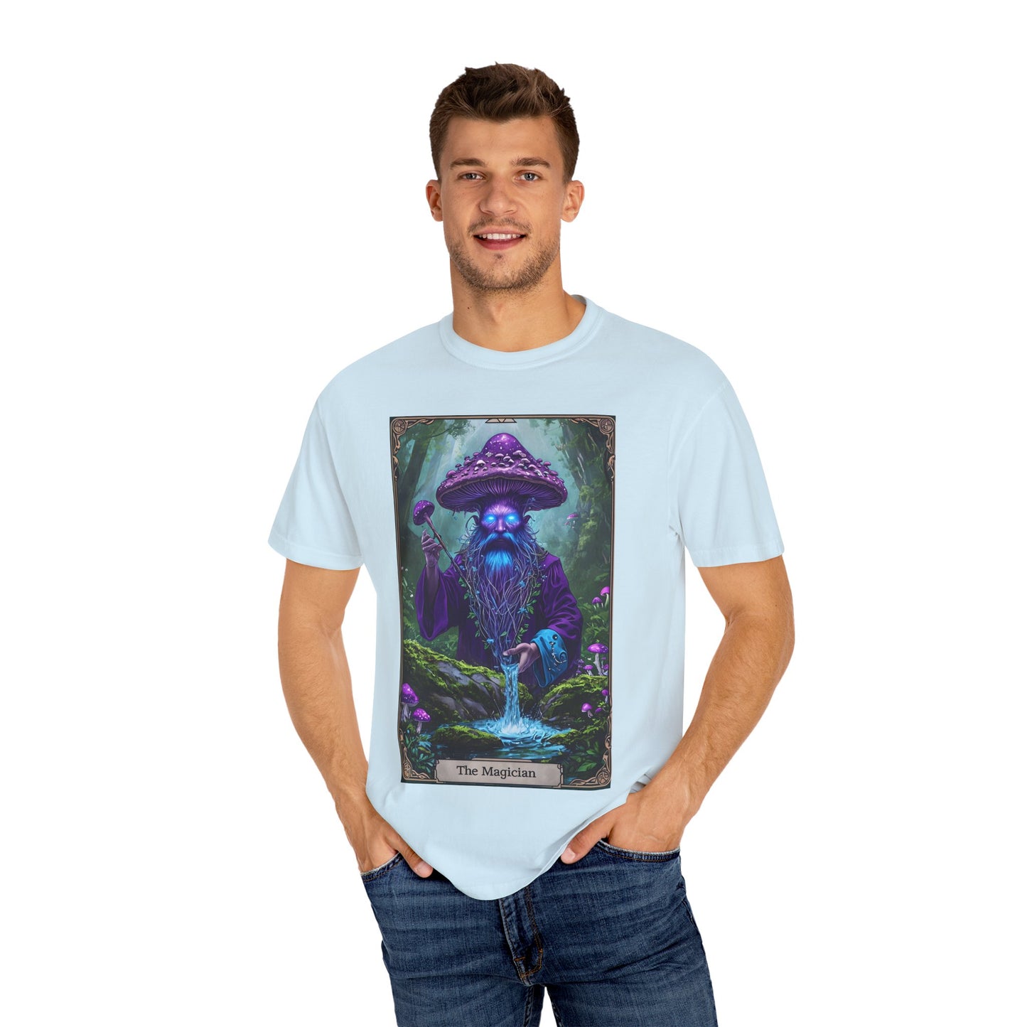 Mystical Sorcerer Tee, Magic Themed Shirt, Unisex Graphic T-Shirt, Gift for Wizards, Halloween Costume Top, Fantasy Apparel