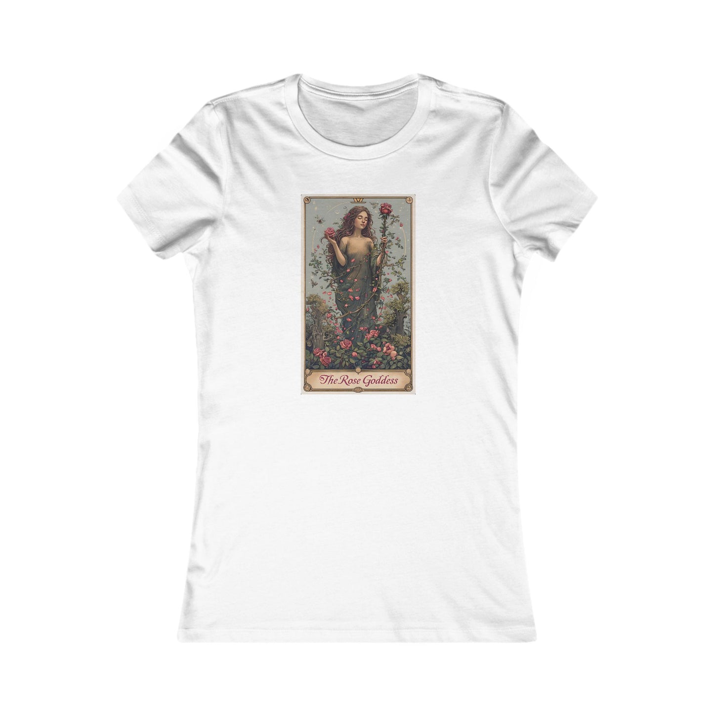 Vintage Floral Women&#039;s Favorite Tee - The Rose Goddess Design