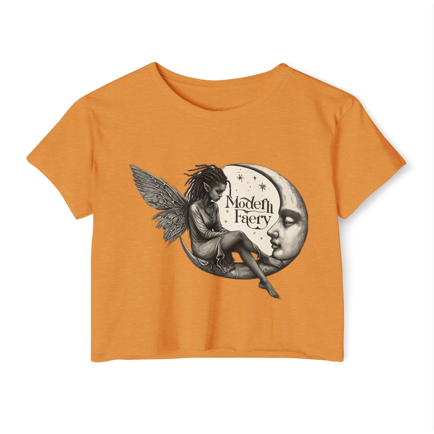 Women's Bohemian Festival Crop Top, Fairy Art Tee, Summer Vibes Shirt, Concert Style Top, Cool Casual Wear