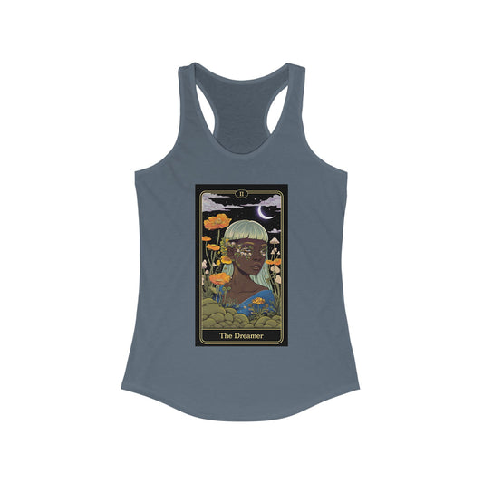 The Dreamer Tarot Women's Racerback Tank - The Dreamer, Zodiac Apparel, Summer Wear, Gift for Astrology Lovers, Festival Top