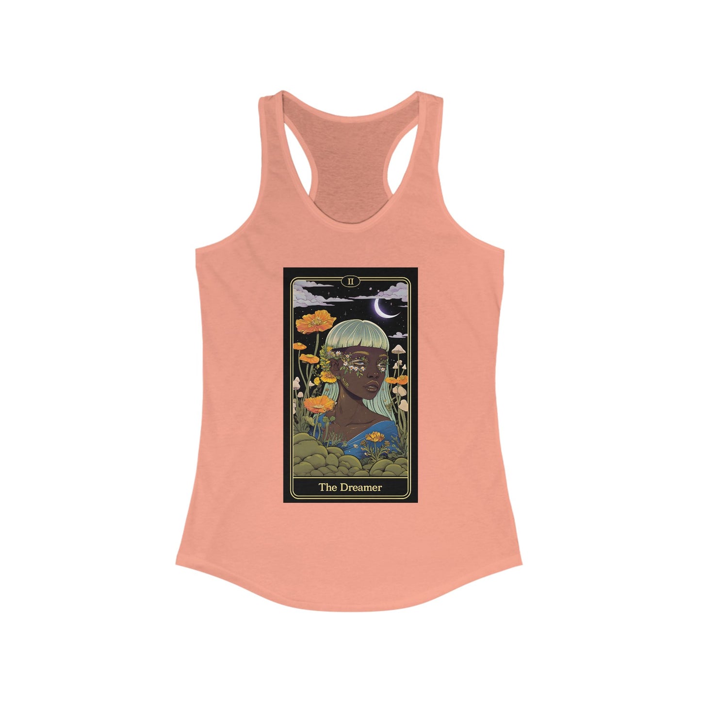 The Dreamer Tarot Women's Racerback Tank - The Dreamer, Zodiac Apparel, Summer Wear, Gift for Astrology Lovers, Festival Top