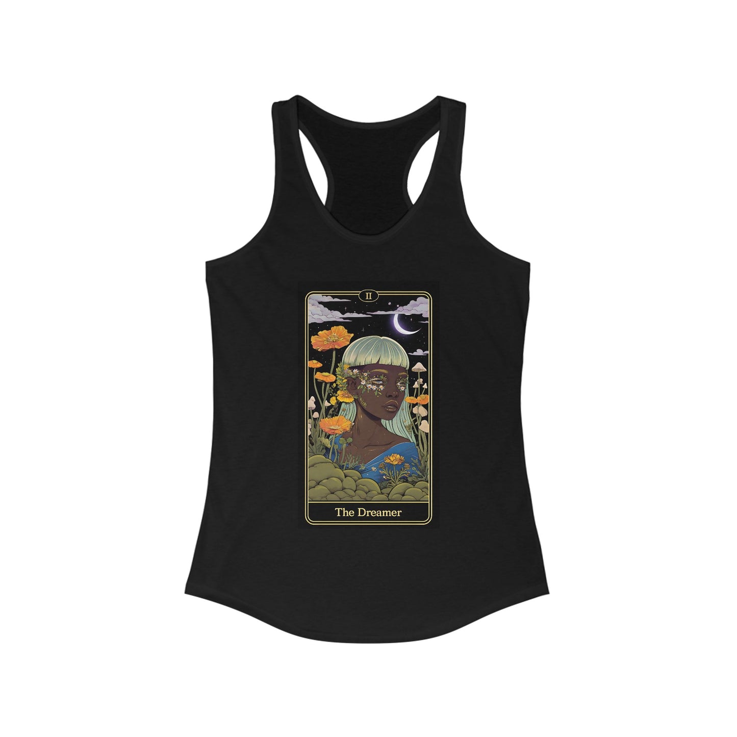 The Dreamer Tarot Women's Racerback Tank - The Dreamer, Zodiac Apparel, Summer Wear, Gift for Astrology Lovers, Festival Top