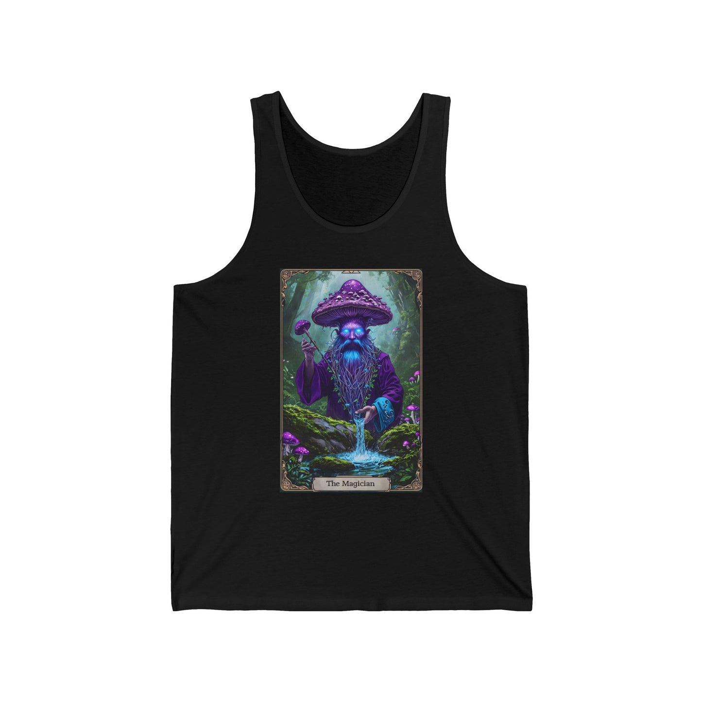 Magician Tarot Tank Top, Unisex Jersey Tank, Festival Wear, Summer Vibes, Bohemian Apparel, Gifts for Nature Lovers