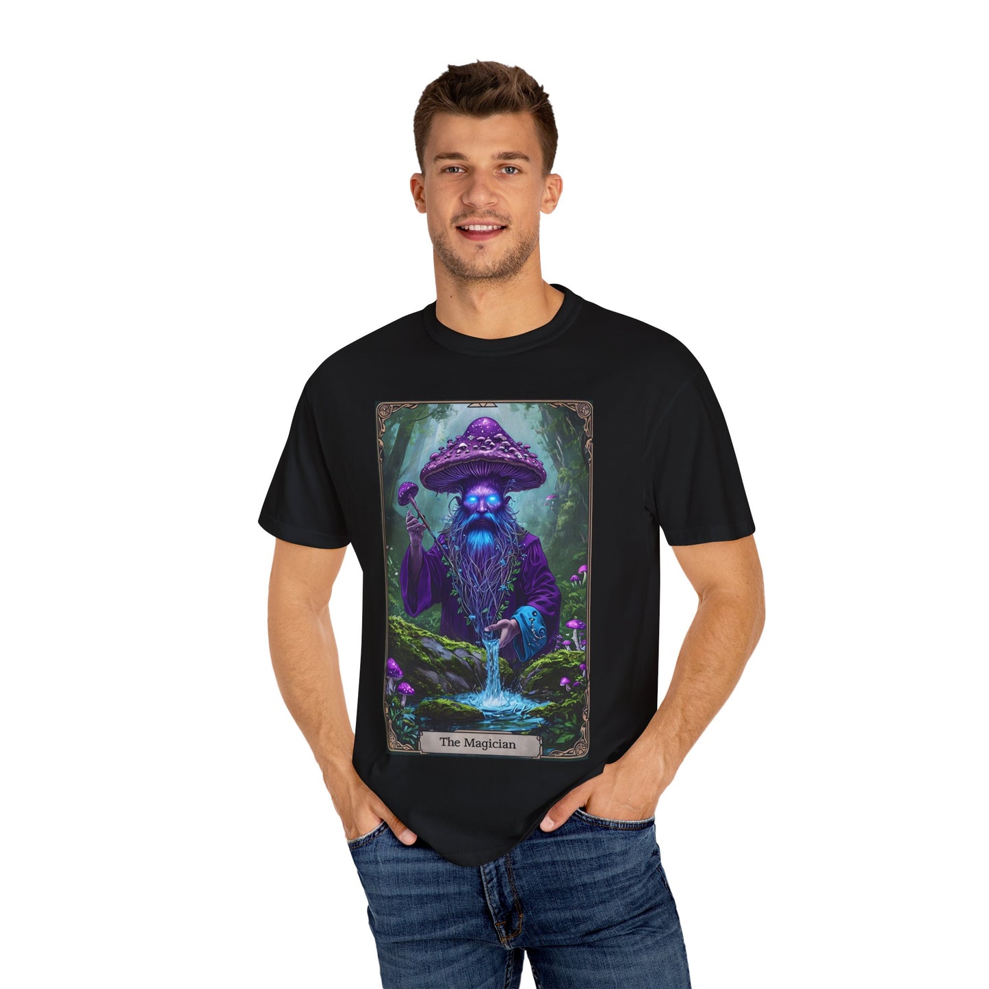 Mystical Sorcerer Tee, Magic Themed Shirt, Unisex Graphic T-Shirt, Gift for Wizards, Halloween Costume Top, Fantasy Apparel