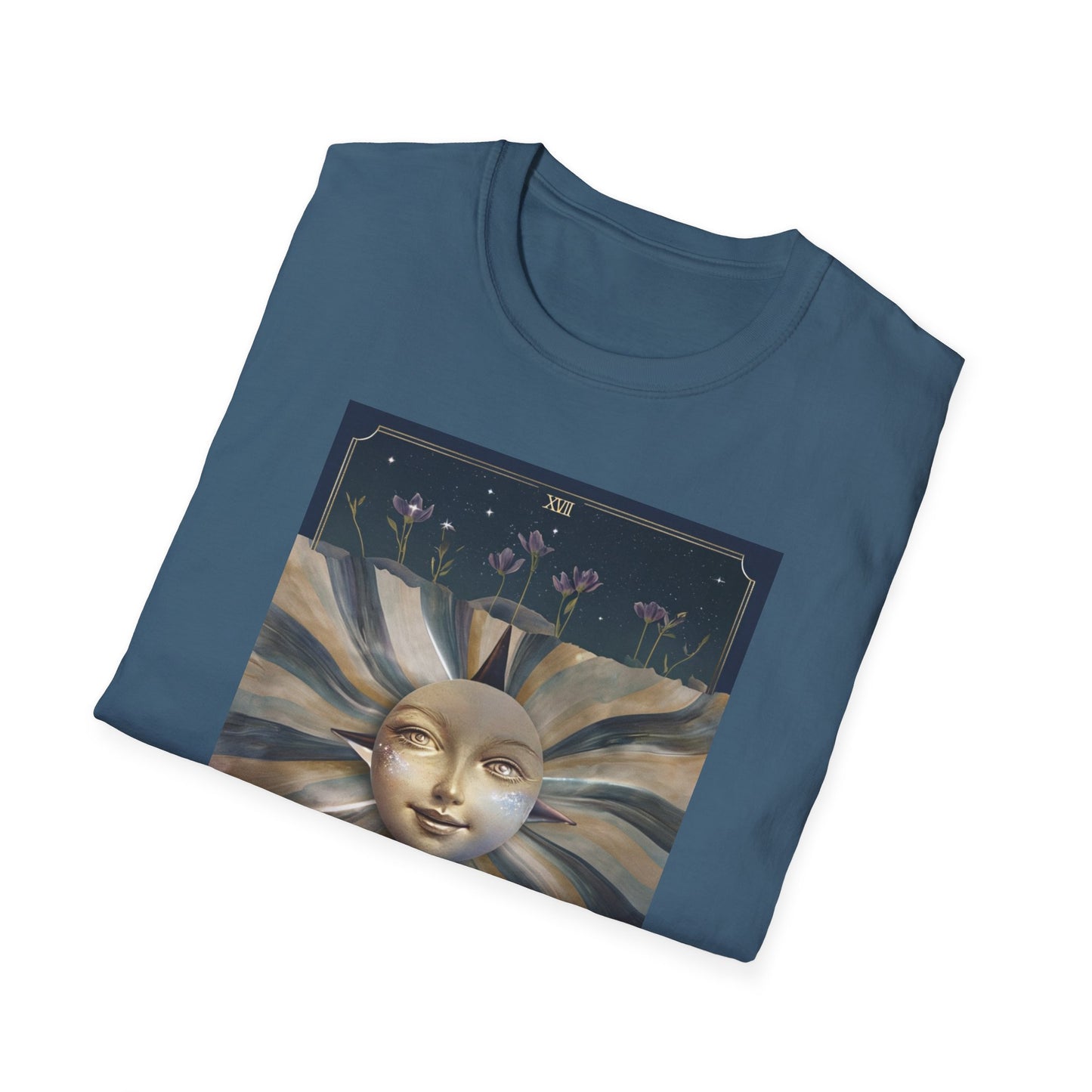 Boho Tarot Star Unisex Softstyle T-Shirt - Boho Vintage Art Tee