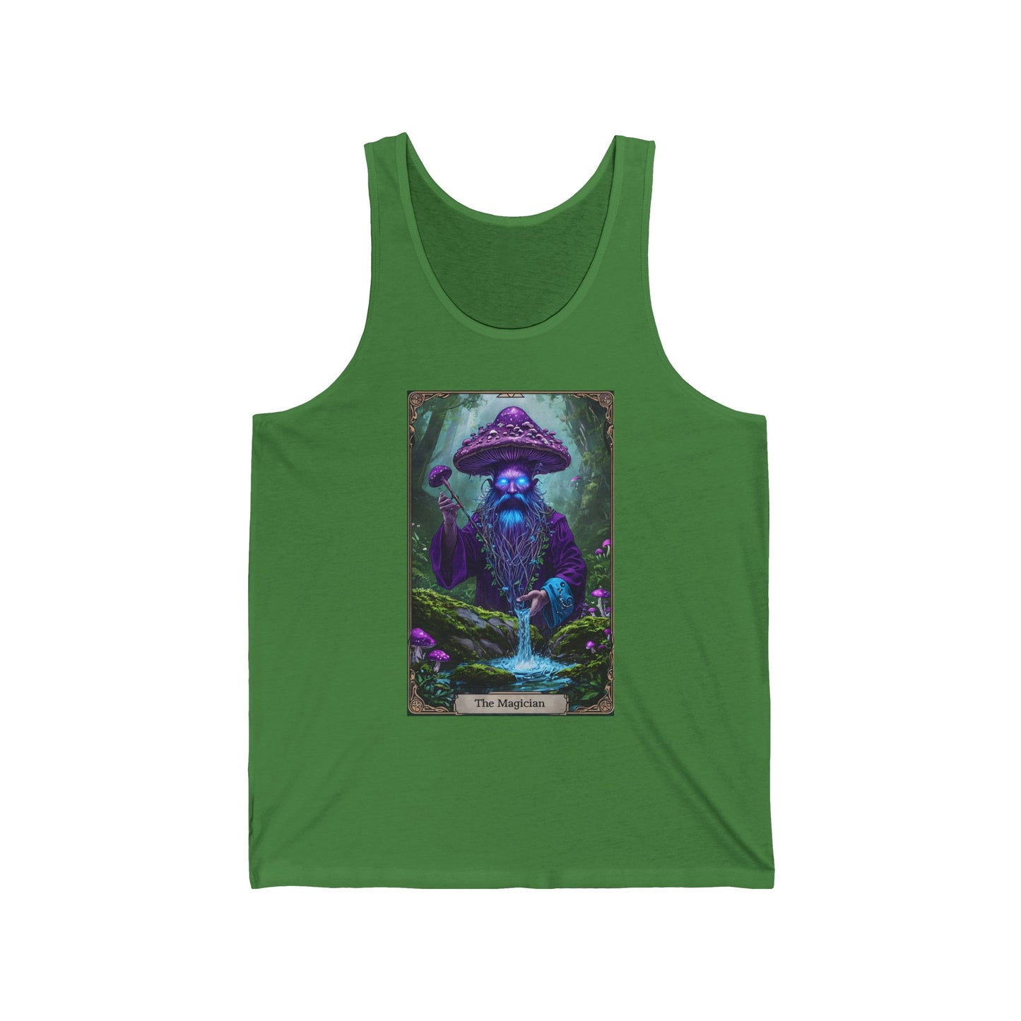 Magician Tarot Tank Top, Unisex Jersey Tank, Festival Wear, Summer Vibes, Bohemian Apparel, Gifts for Nature Lovers