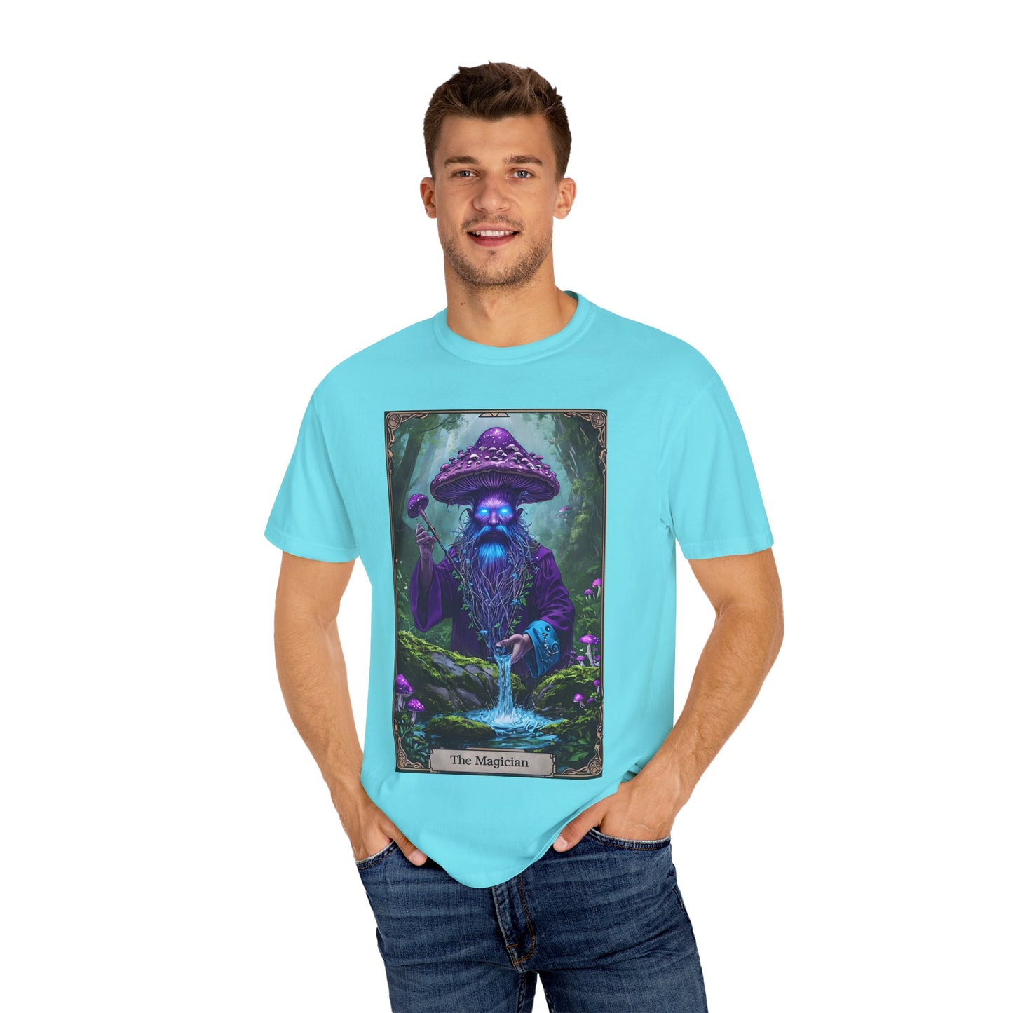 Mystical Sorcerer Tee, Magic Themed Shirt, Unisex Graphic T-Shirt, Gift for Wizards, Halloween Costume Top, Fantasy Apparel